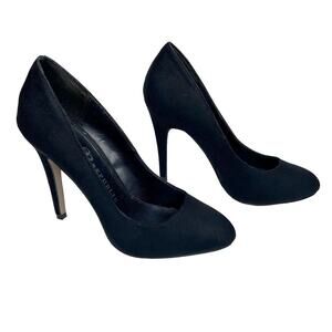 Rock & Republic Gwen Black Faux Suede Stiletto Heels Pumps Womens Size 7